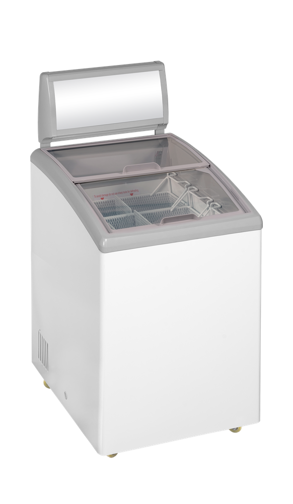 TEFCOLD IDC152C-W1 Sliding Curved Glass Lid Chest Freezer