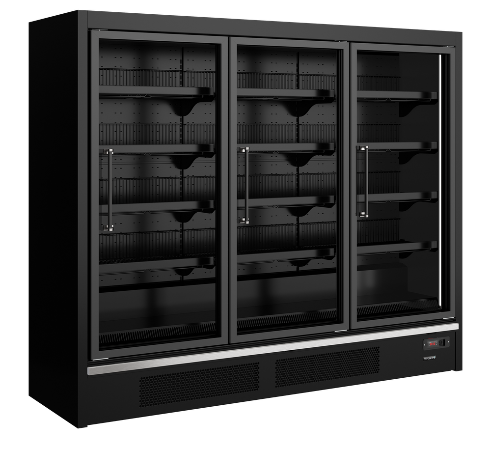 TEFCOLD Galaxy+ GPF3D Black Glass Door Freezer