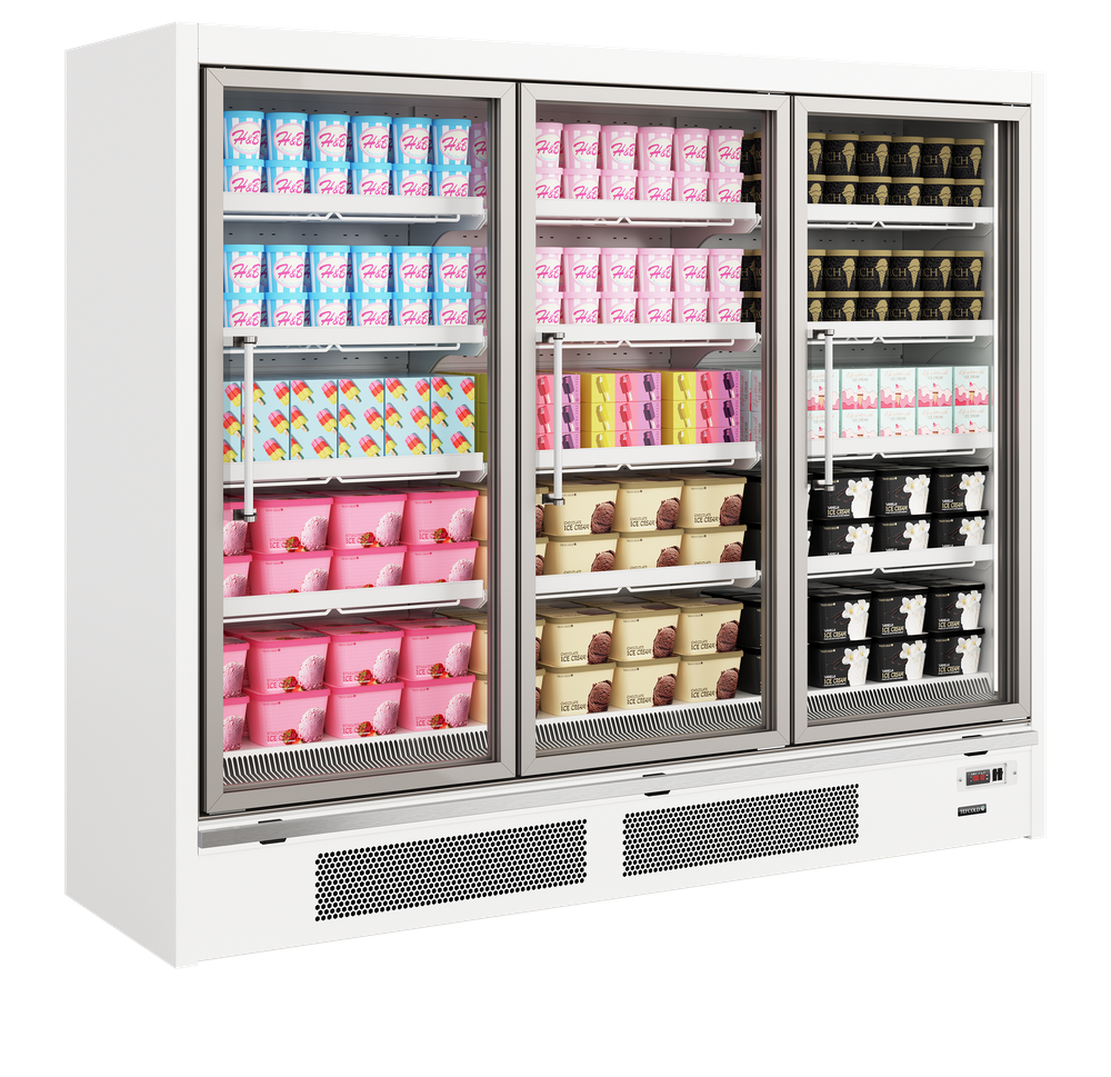 TEFCOLD Galaxy+ GPF3D White Glass Door Freezer - Image 2